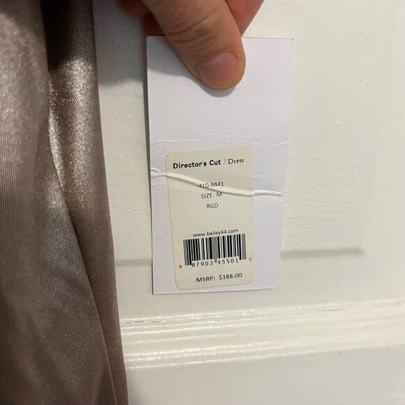Bailey 44 Director's Cut Dress Shiny Taupe M - Picture 6 of 12